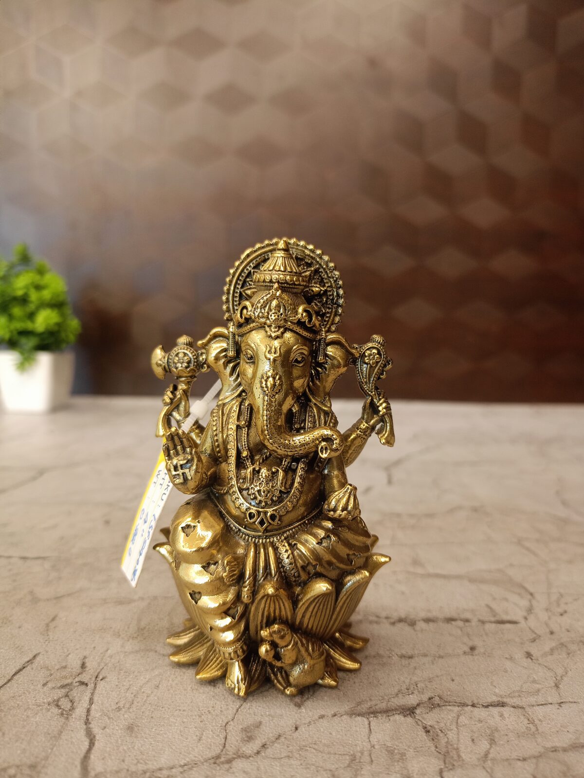 brass fine art ganesha idol pooja gift vgocart coimbatore india scaled
