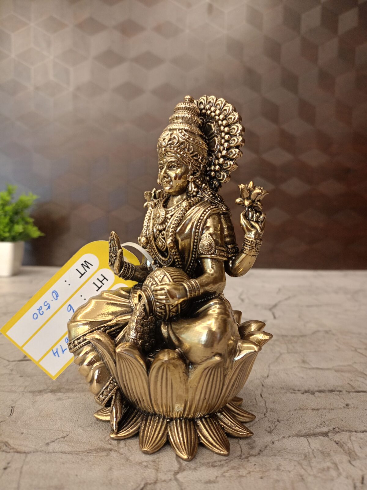 brass fine art lakshmi sitting lotus pooja gift vgocart coimbatore india1 scaled