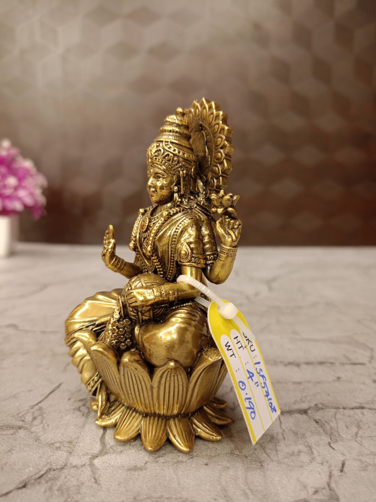 brass fine art lotus lakshmi idol pooja gift vgocart coimbatore india1 scaled