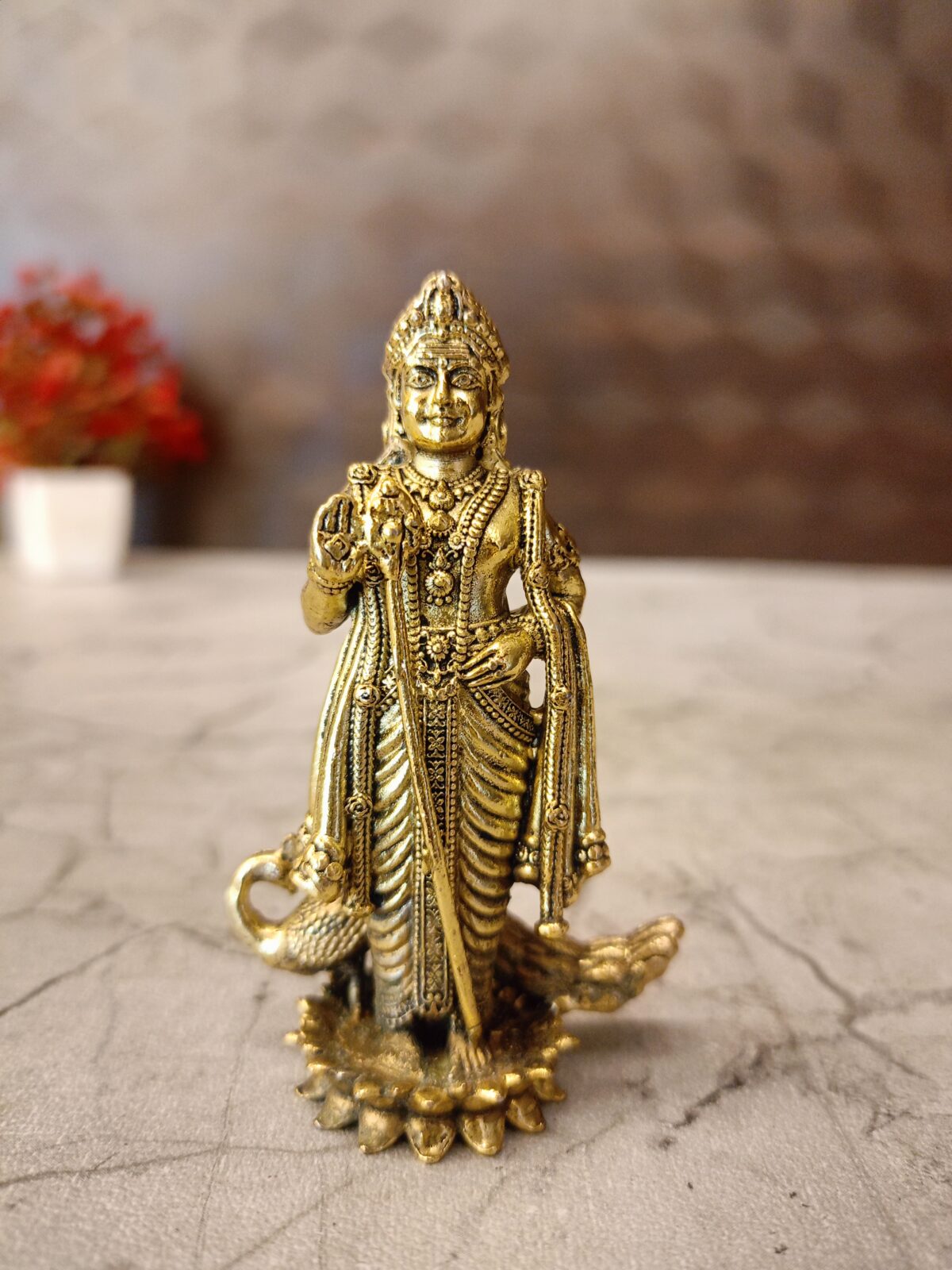 brass fine art murugan idol gift antique vgocart coimbatore scaled