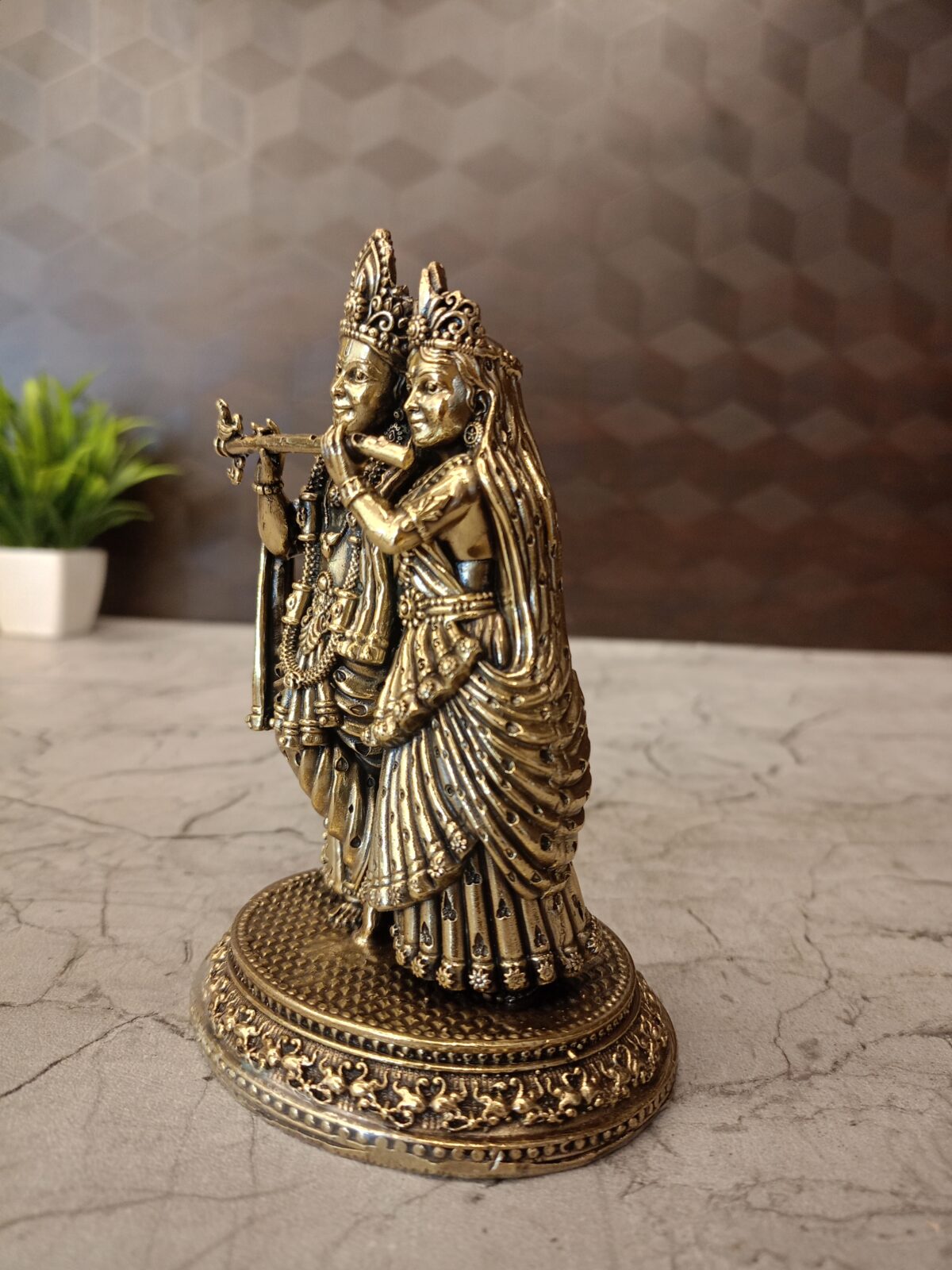 brass fine art radha krishna idol pooja gift vgocart coimbatore india1 scaled