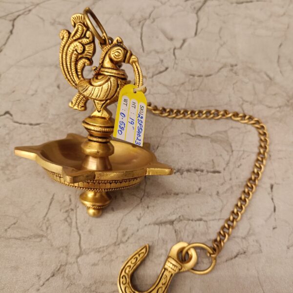 Brass Wall Hanging Five Face Annam Diya / Best For Pooja Room 19"