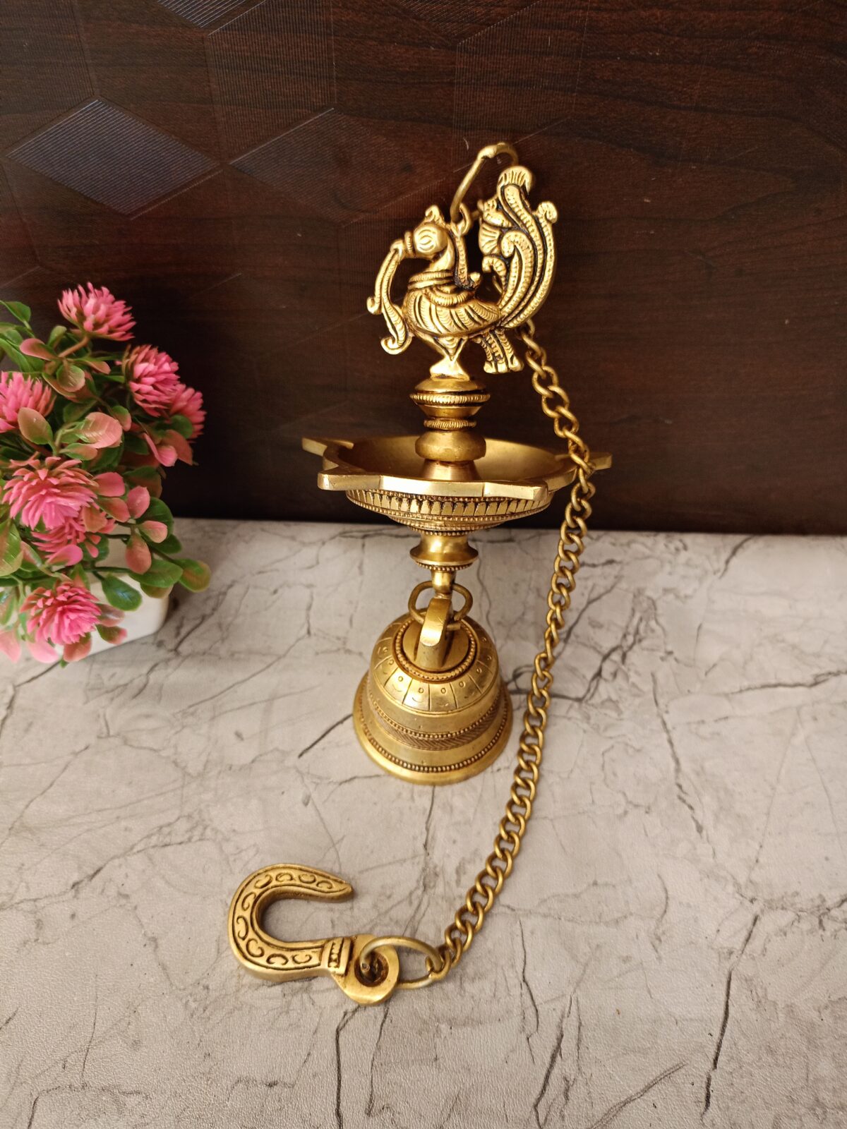 brass five face diya bell pooja gift vgocart coimbatore india1 scaled