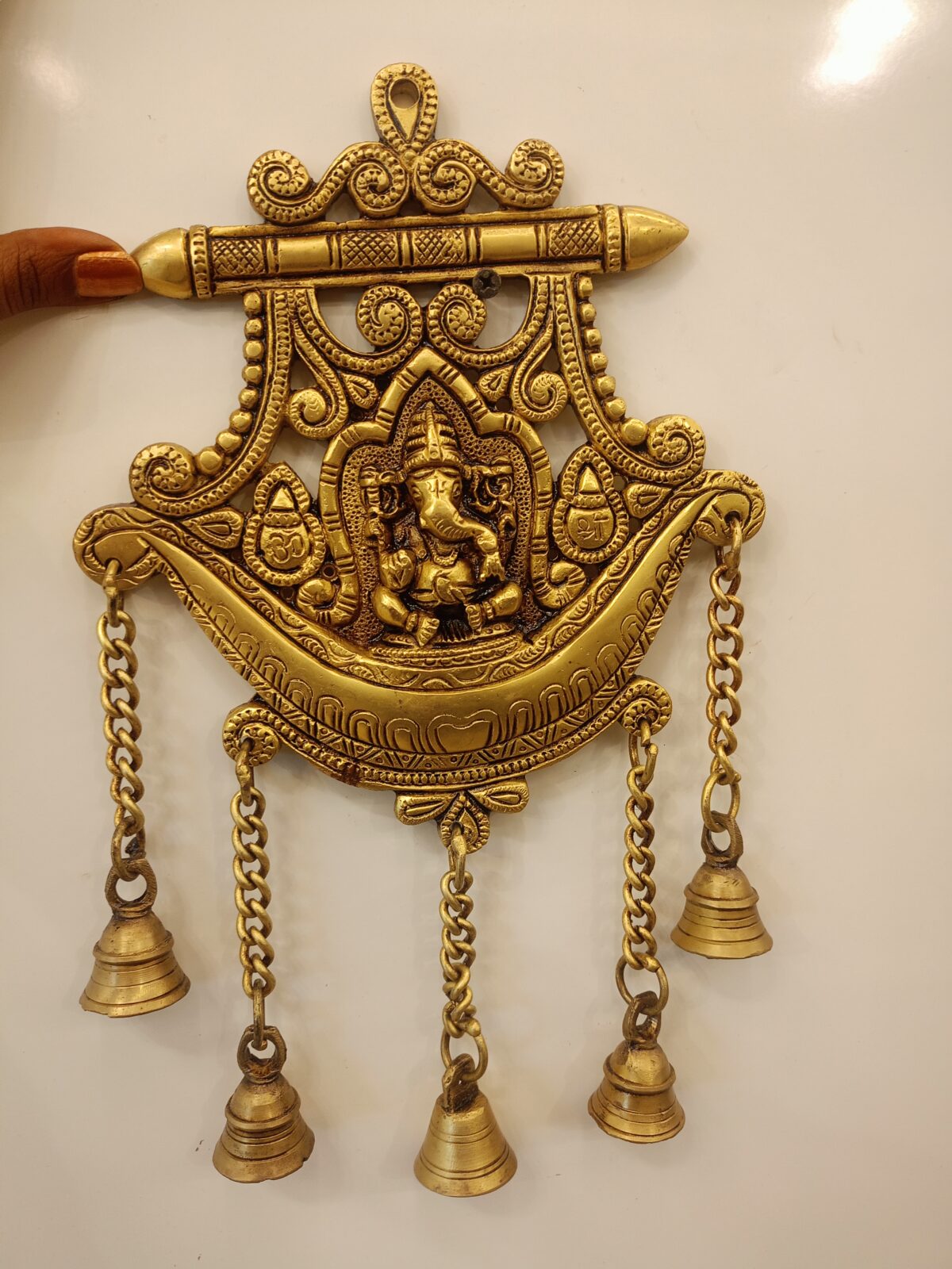 brass ganesha bell wall hanging pooja vgocart coimbatore india 1 scaled