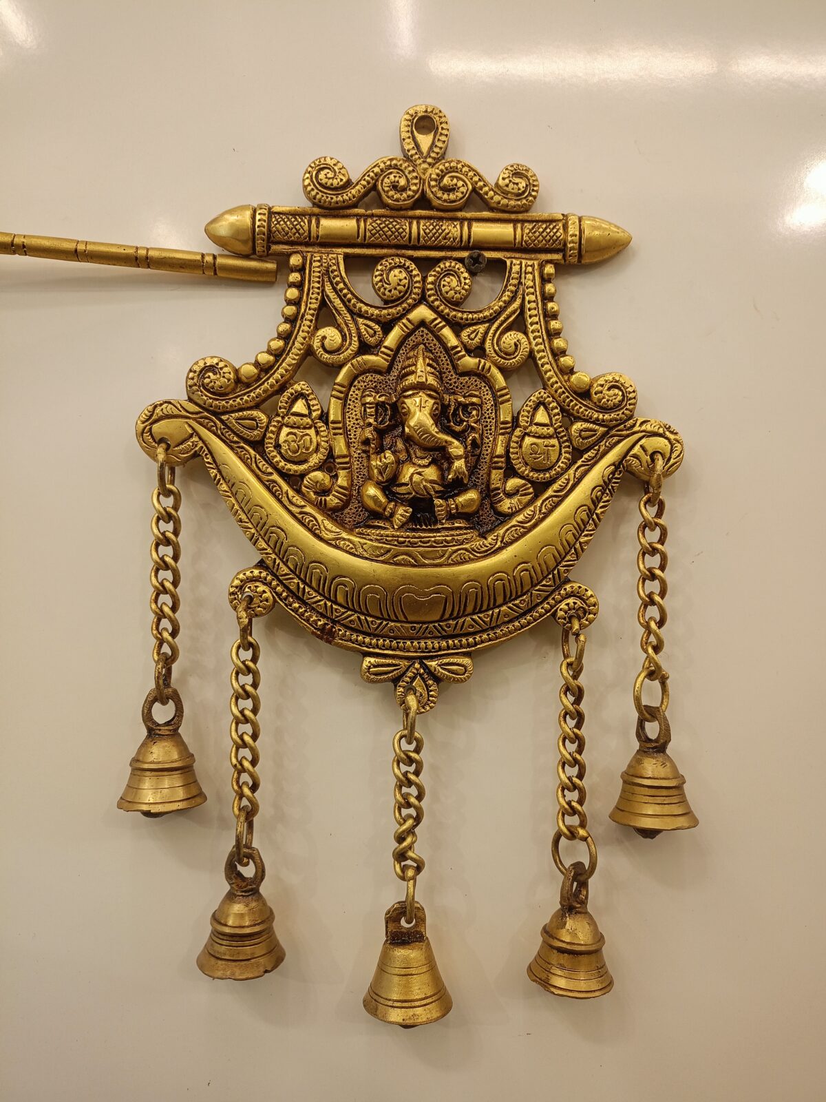brass ganesha bell wall hanging pooja vgocart coimbatore india1 scaled