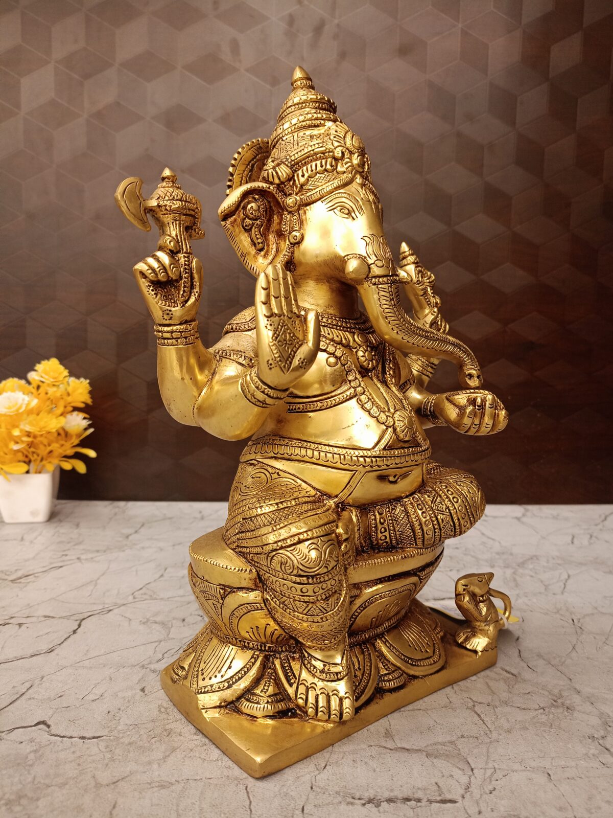 brass ganesha idol pooja gift antique handicraft idol coimbatore india2 scaled