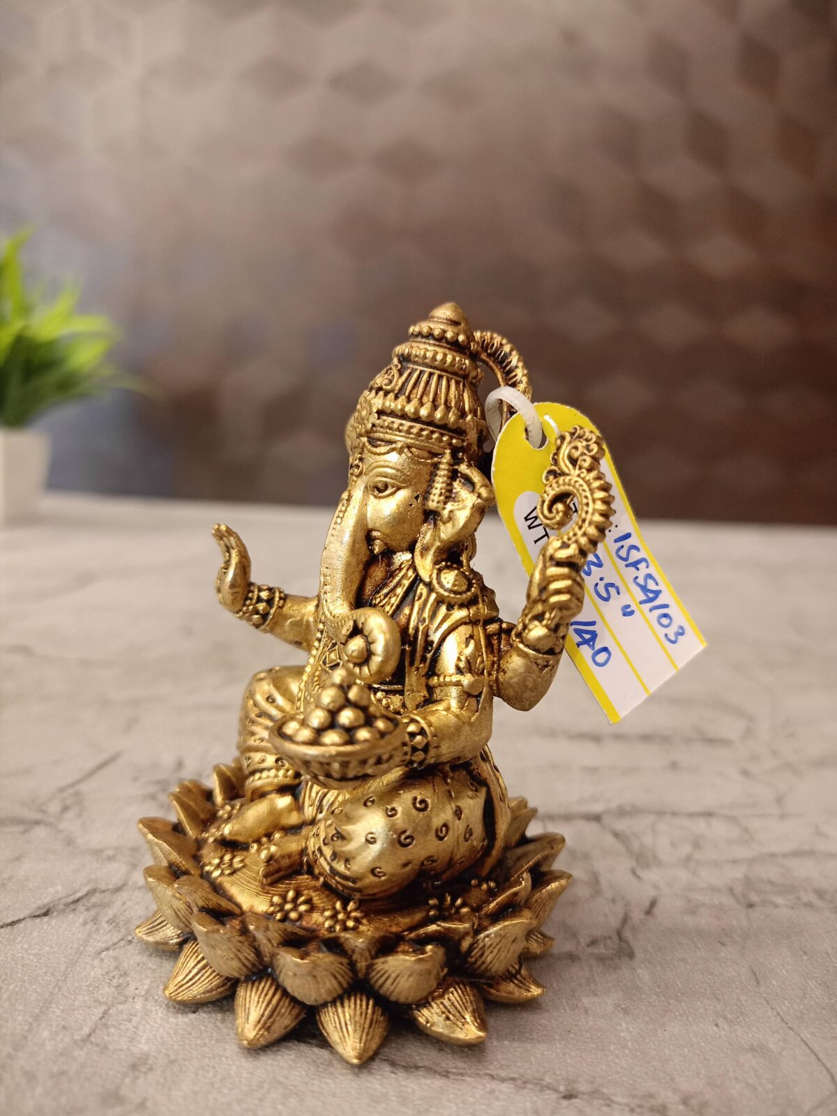 brass ganesha lotus base pooja gift vgocart coimbatore india2 scaled