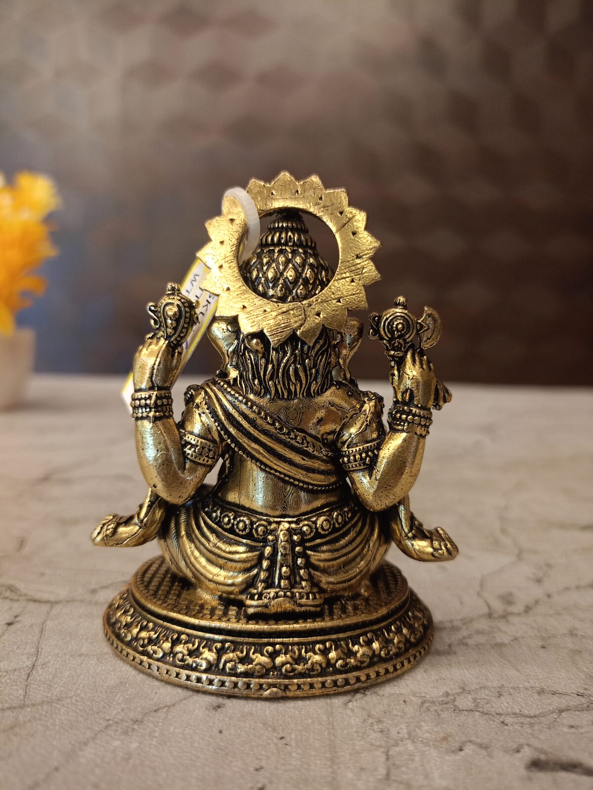 brass ganesha round base pooja gift antique coimbatore india5 scaled