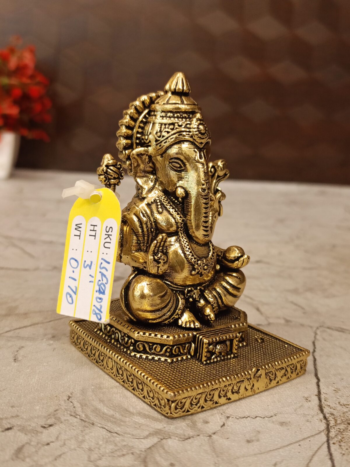 brass ganesha sitting chowki stand pooja gift vgocart coimbatore india2 scaled