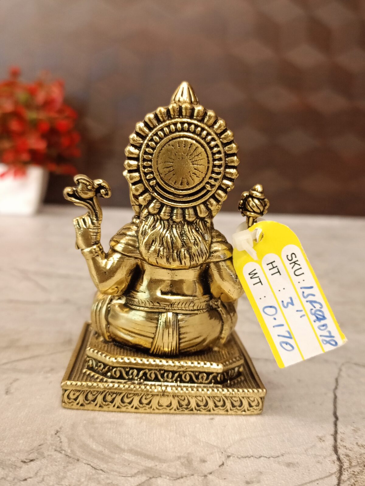 brass ganesha sitting chowki stand pooja gift vgocart coimbatore india3 scaled