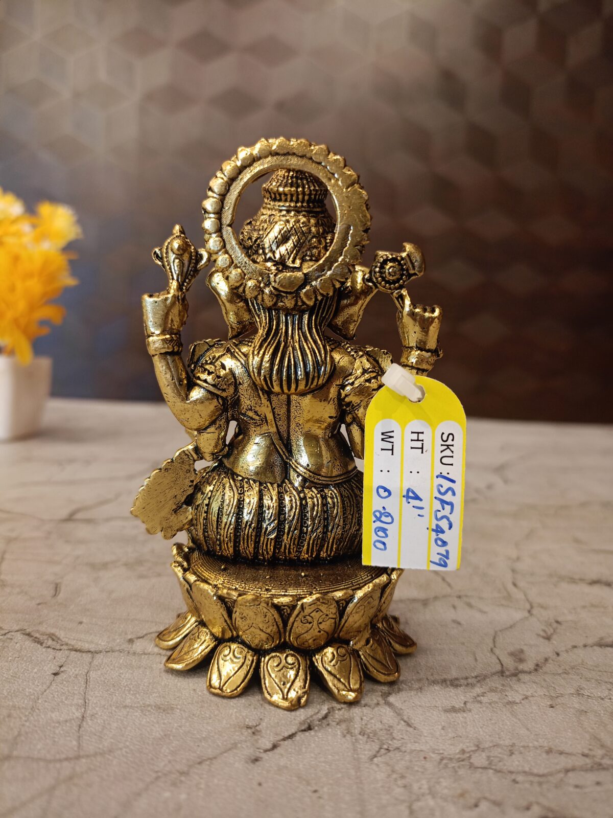 brass ganesha sitting lotus pooja gift vgocart coimbatore india1 scaled