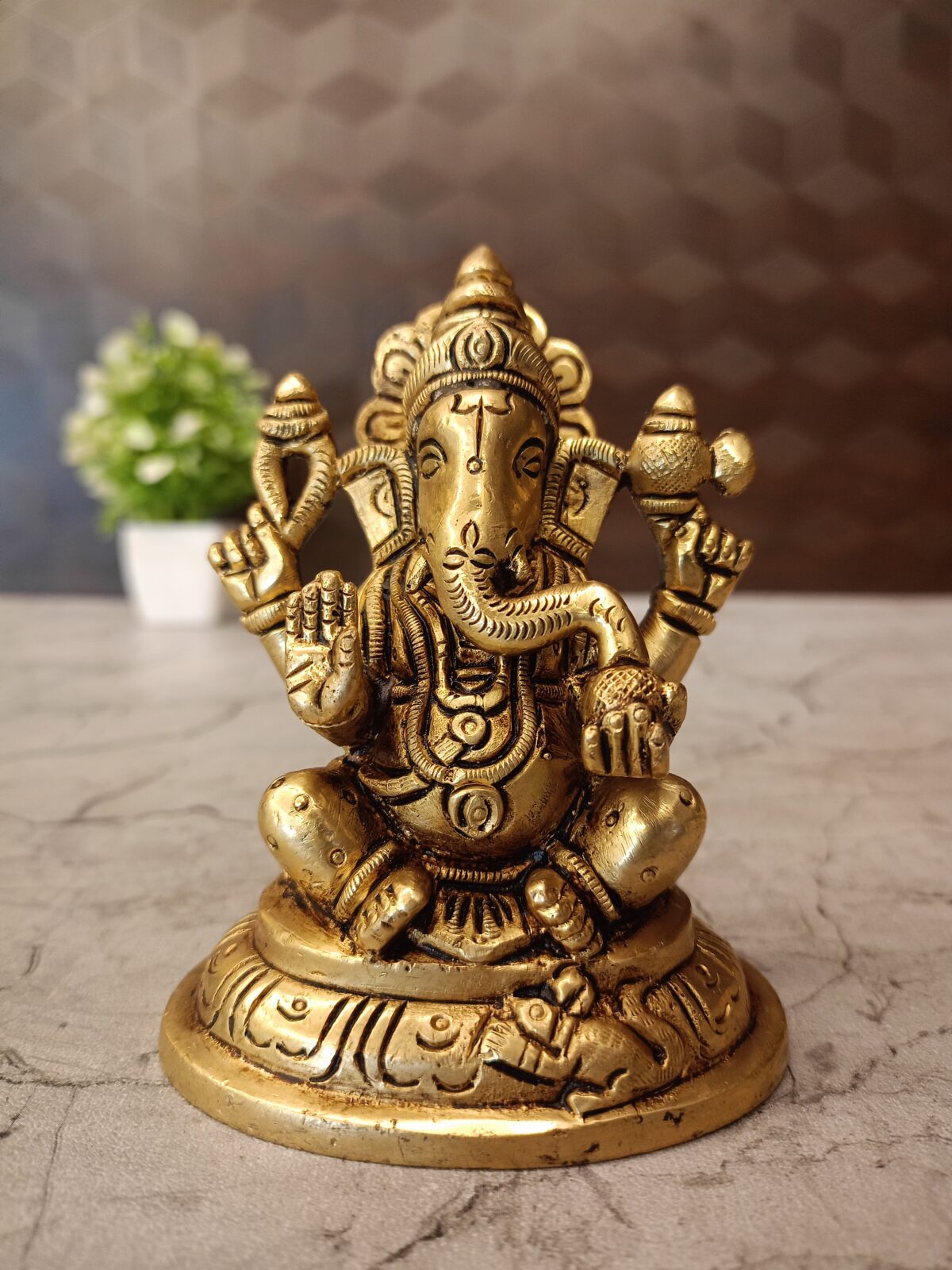 brass ganesha statue pooja gift vgocart coimbatore india scaled