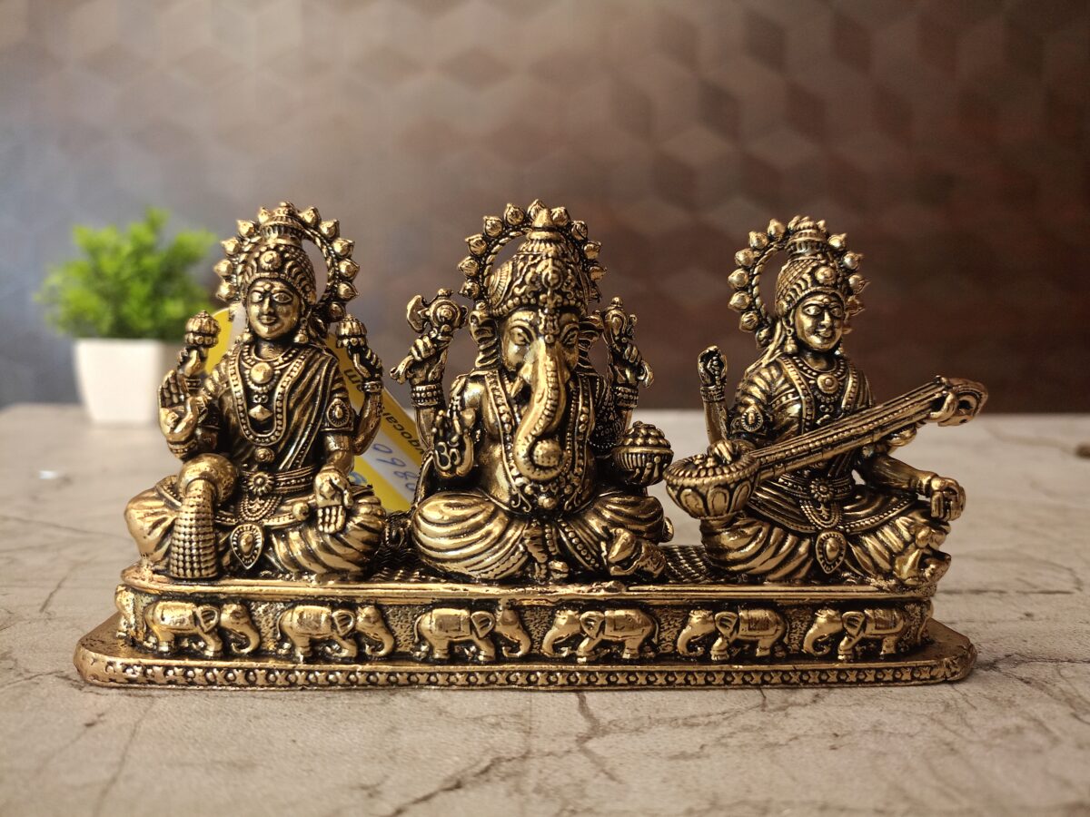 brass lakshmi saraswathi ganesha idol pooja gift vgocart coimbatore india scaled