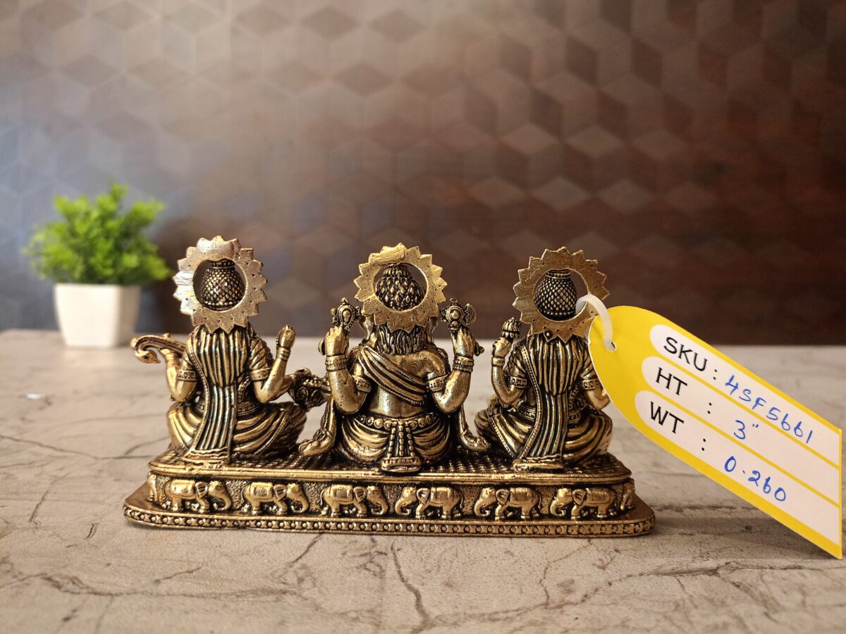 brass lakshmi saraswathi ganesha idol pooja gift vgocart coimbatore india3 scaled