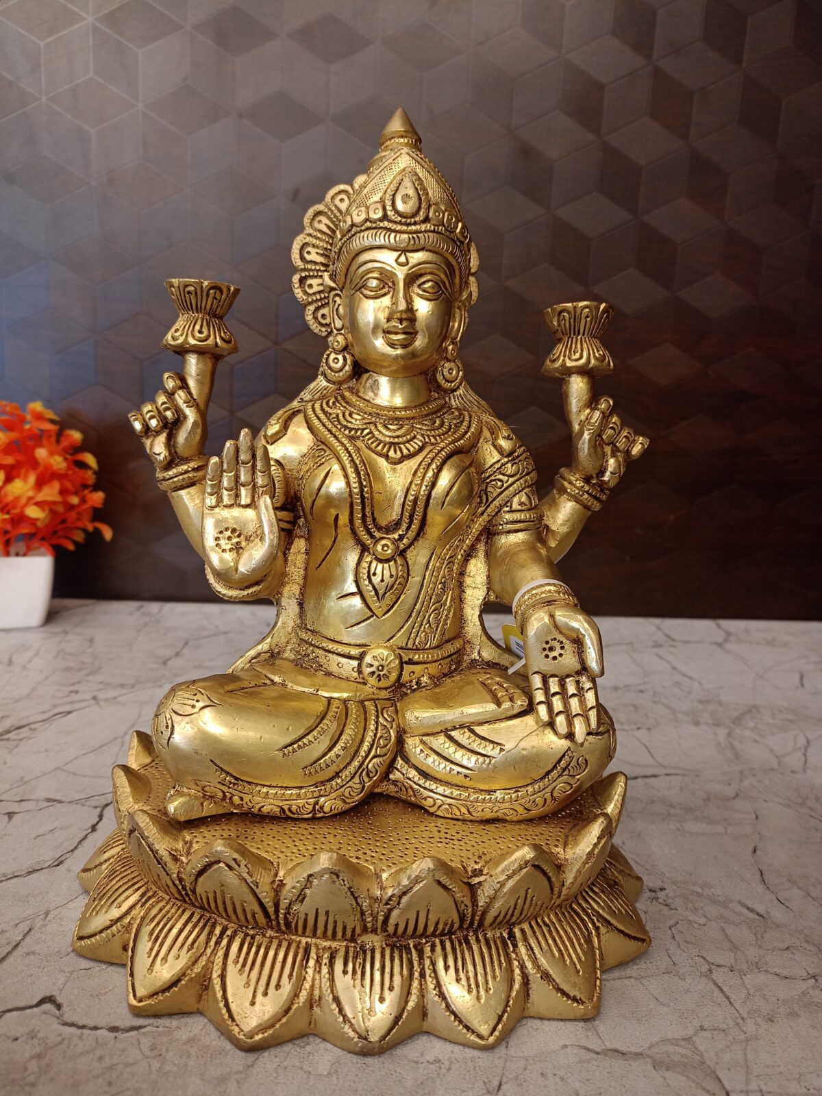 brass lakshmi statue pooja gift vgocart coimbatore india scaled