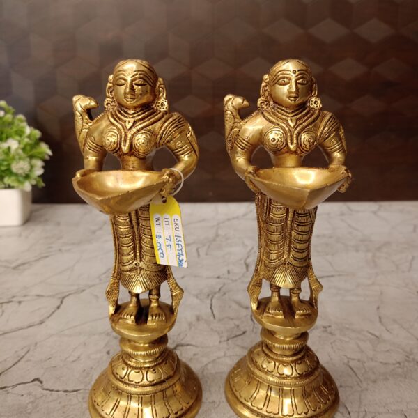 Brass Paavai Diya / Symbol of Divine Light and Knowledge 7.5"