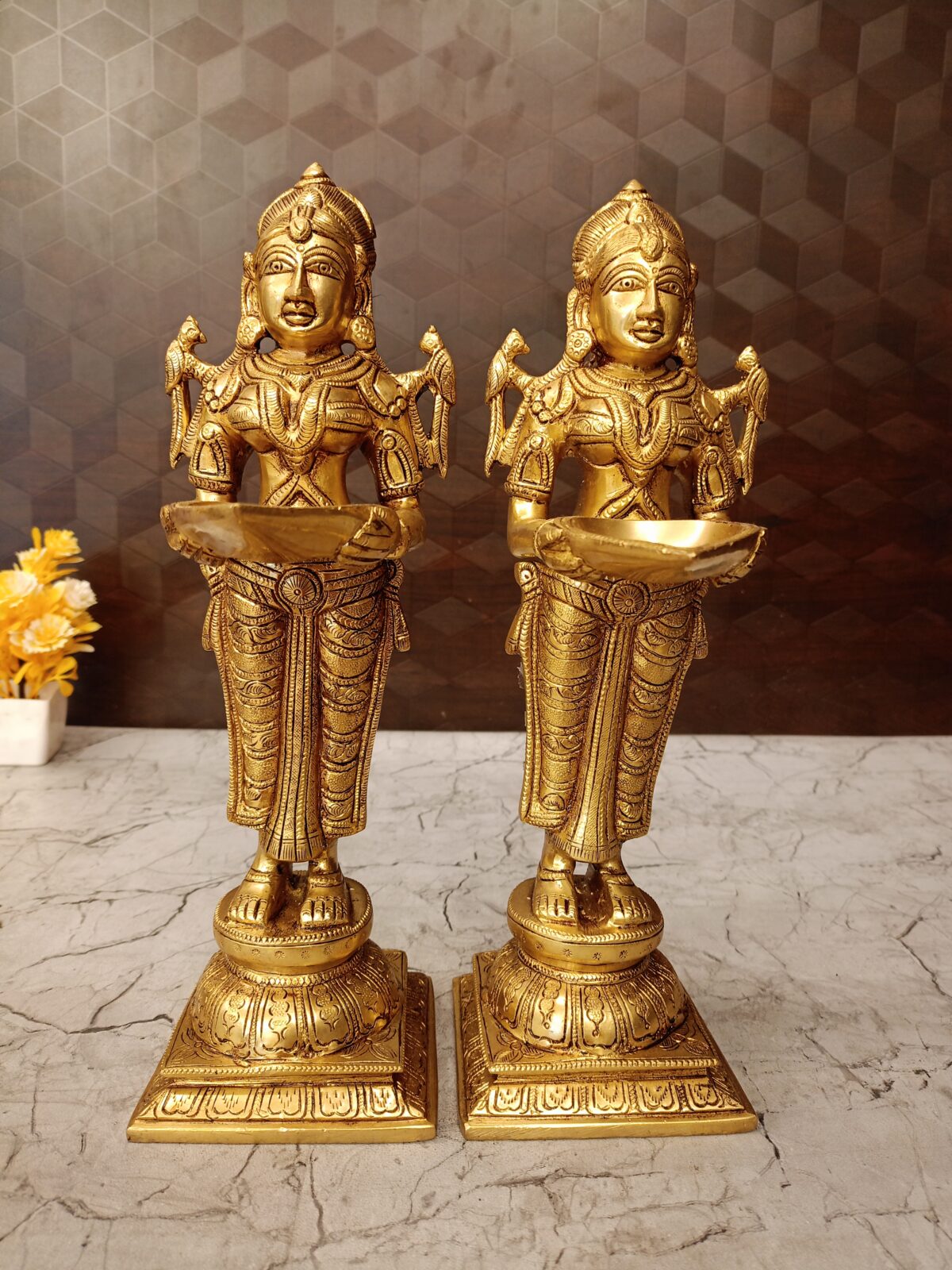 brass paavai diya pooja gift antique handicraft idol coimbatore india scaled