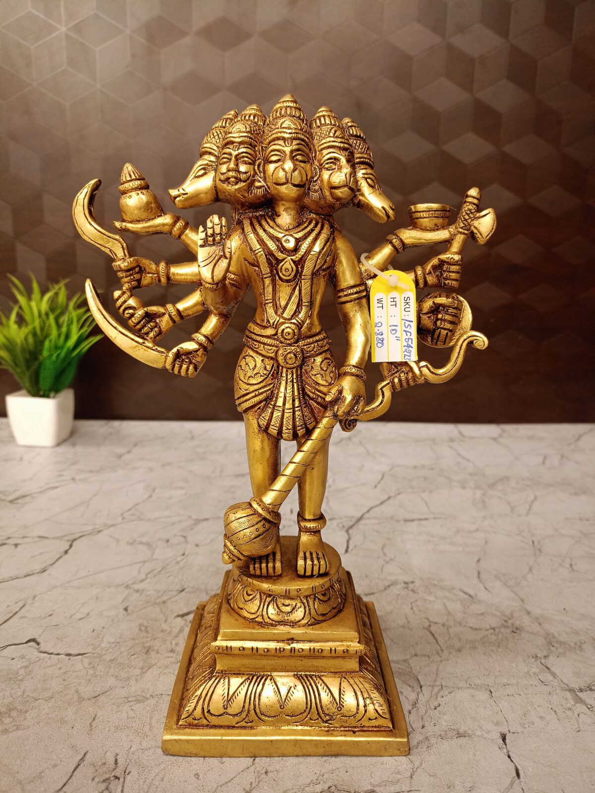 brass panjamuga hanumna idol pooja gift vgocart coimbatore india scaled