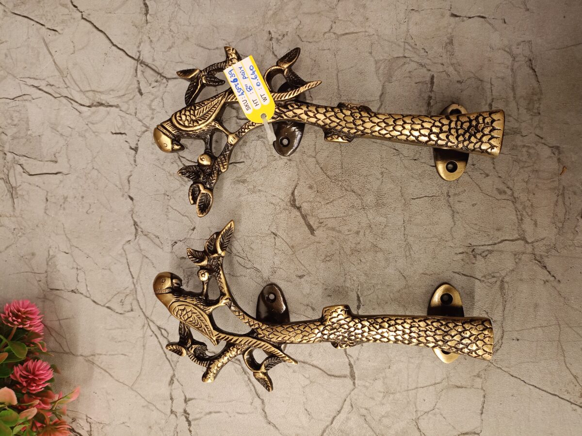 brass parrot door handle decor home vgocart coimbatore india scaled