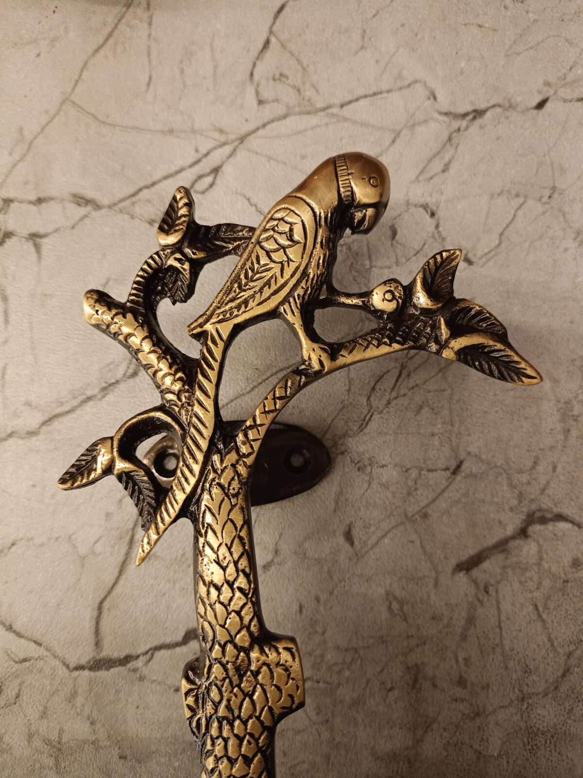 brass parrot door handle decor home vgocart coimbatore india3 scaled