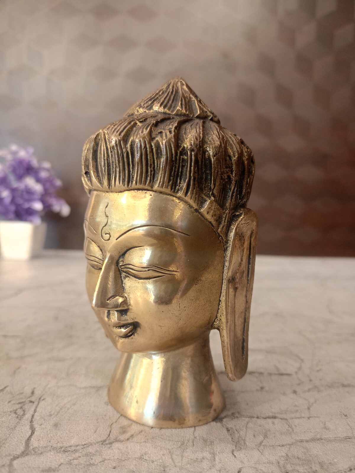 brass pooja buddha head idol coimbatore india scaled