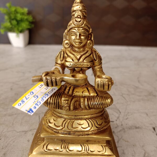 Brass Annapoorani Statue 5" /  Abundance and Nourishment