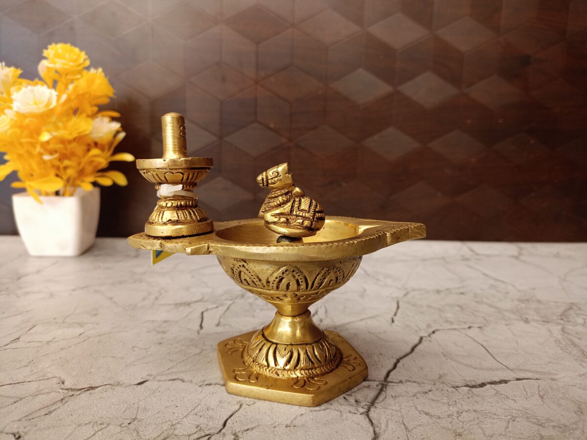 brass pradhosha diya pooja gift vgocart coimbatore india scaled