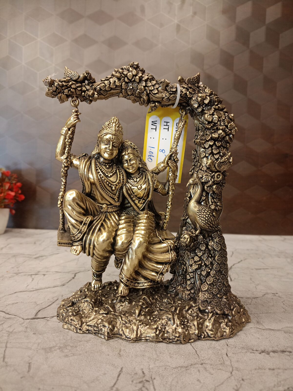 brass radha krishna idol pooja gift jula antique vgocart coimbatore india1 scaled