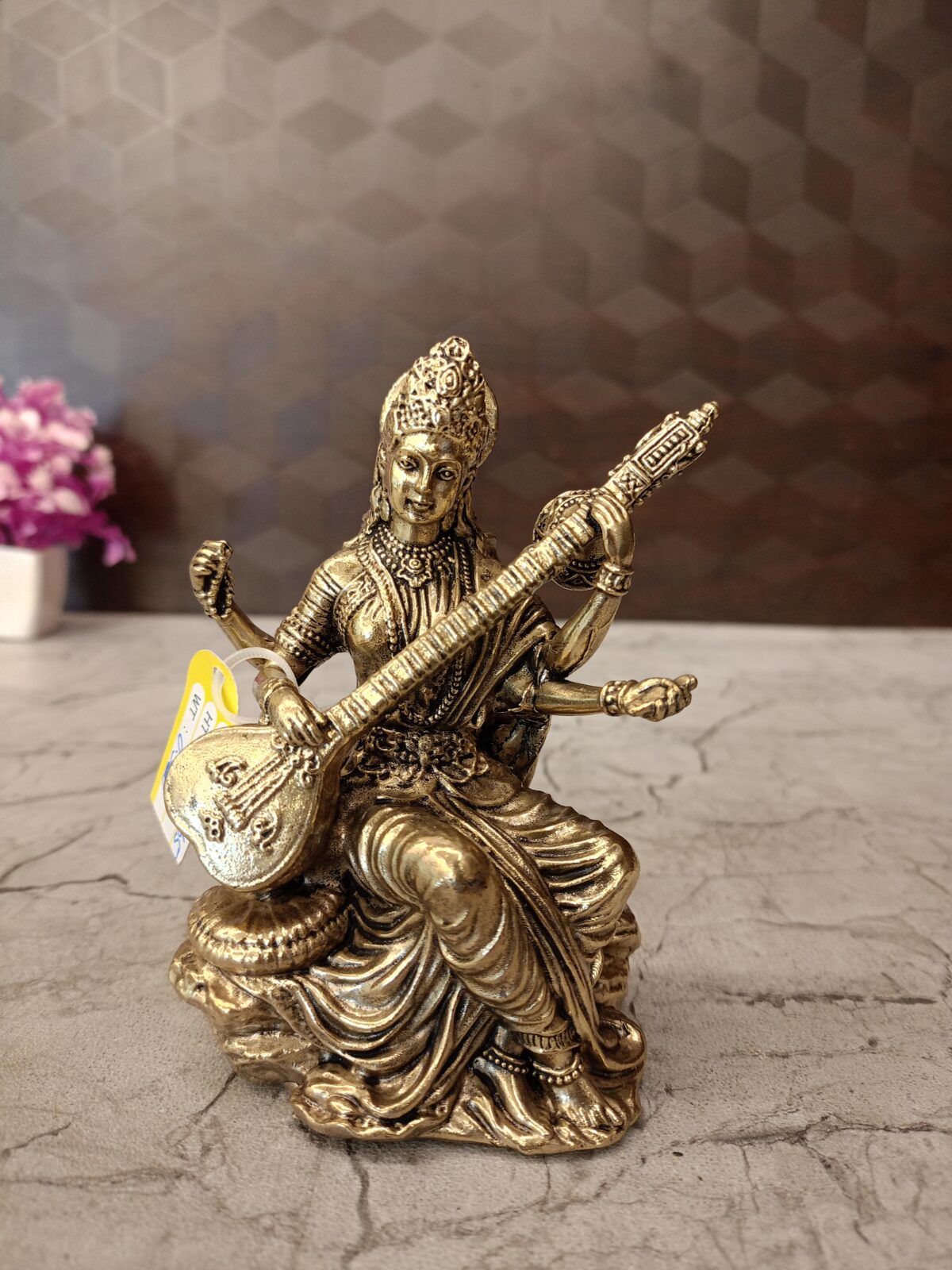 brass saraswathi idol pooja gift antique handicraft idol coimbatore india scaled