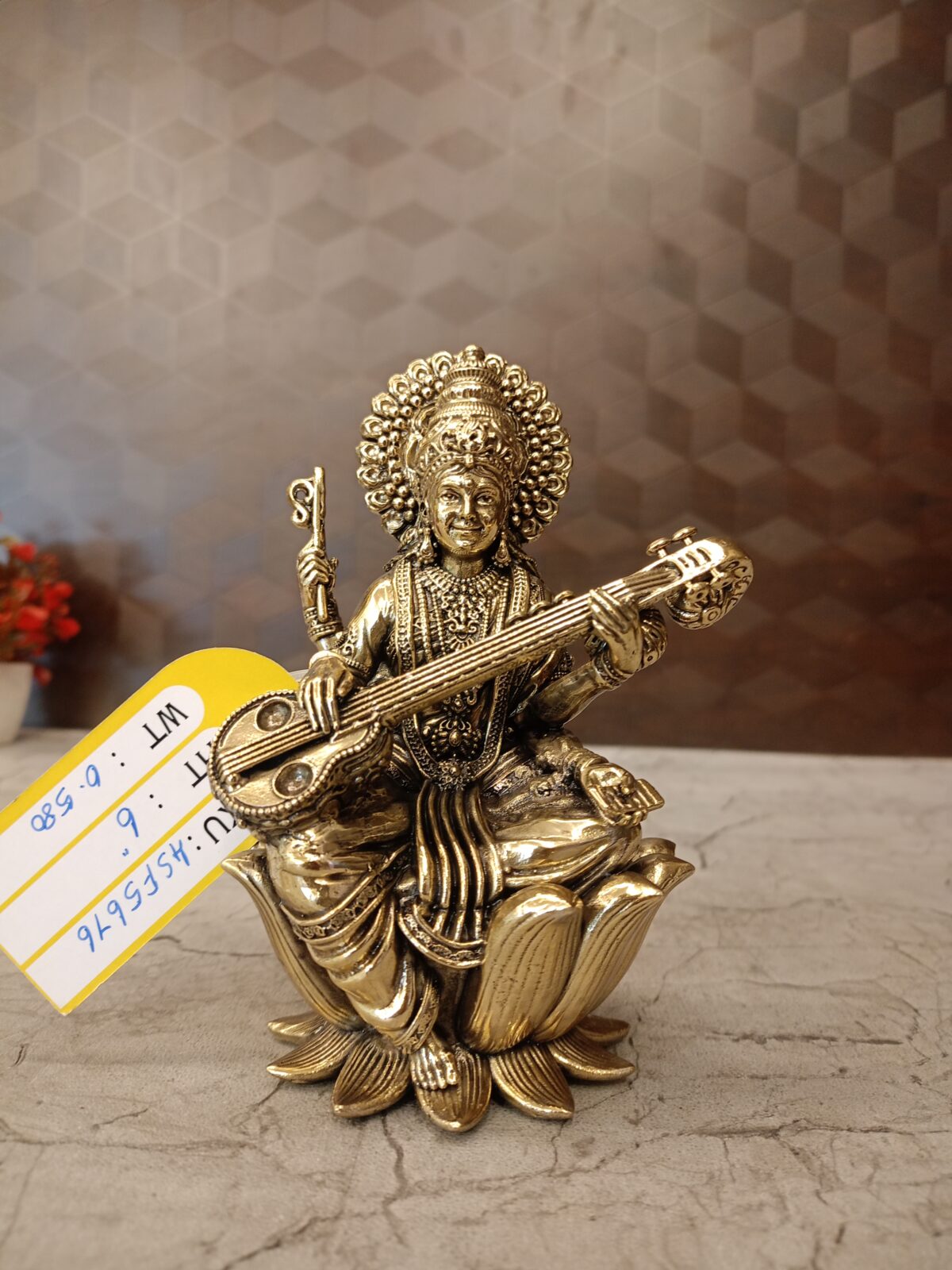 brass saraswathi idol pooja gift vgocart coimbatore india 2 scaled
