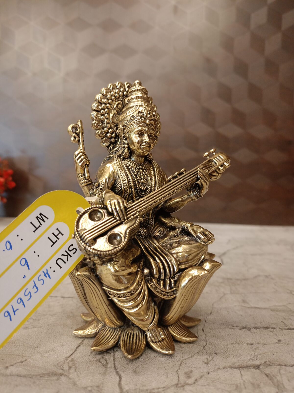 brass saraswathi idol pooja gift vgocart coimbatore india2 scaled
