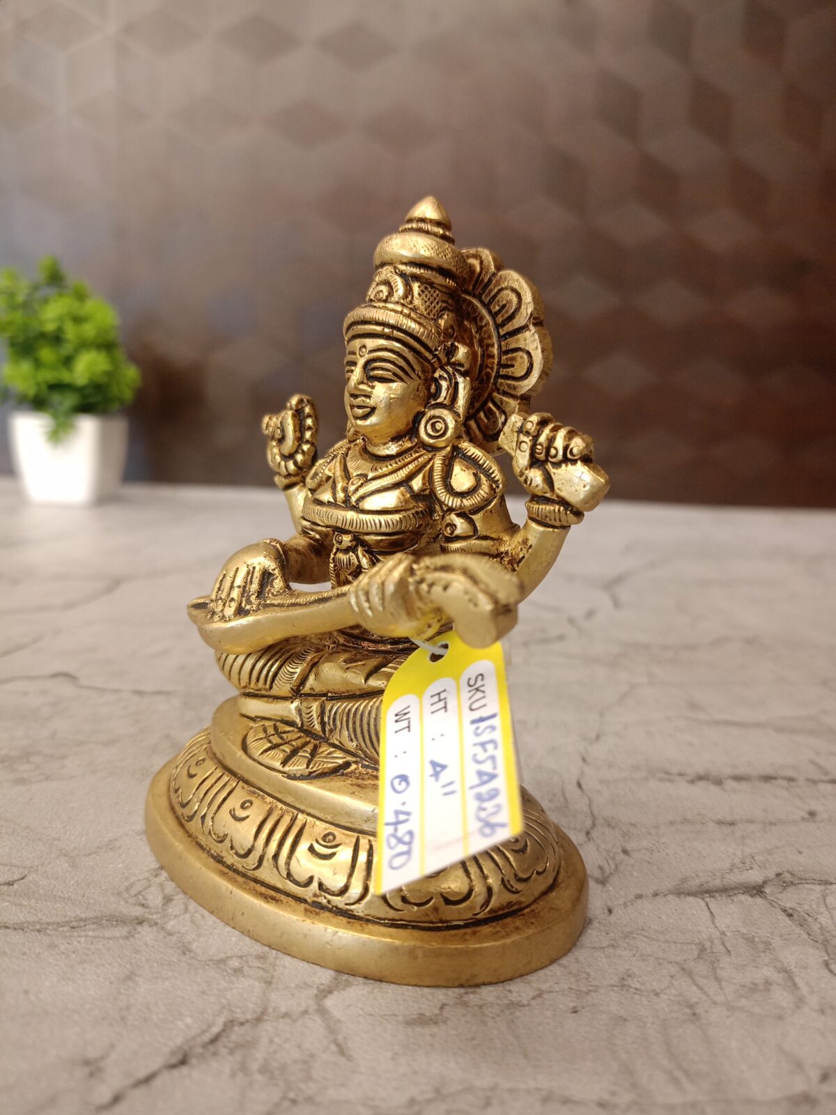 brass saraswathi idol pooja gift vgocart coimbatore india4 scaled