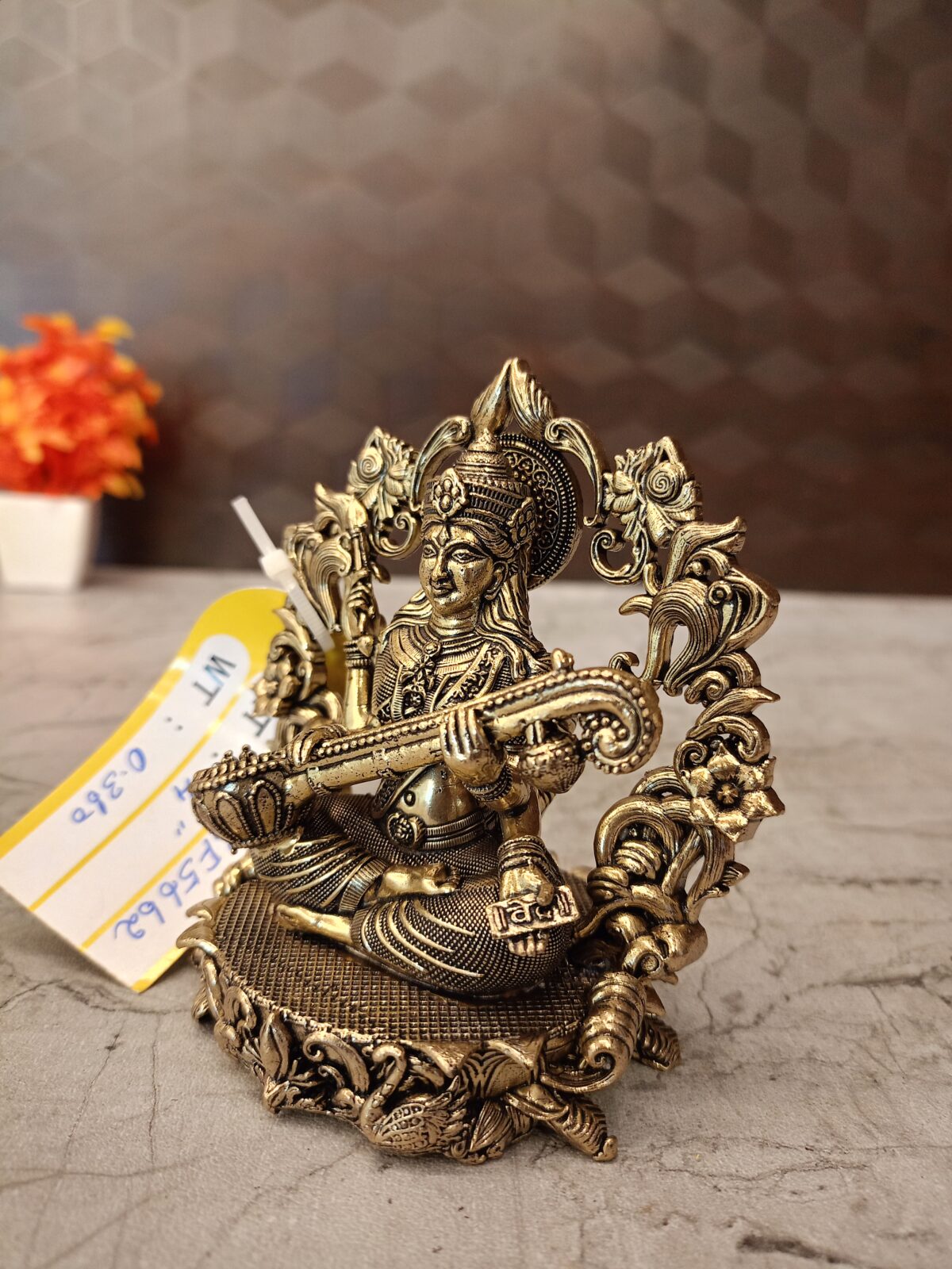 brass saraswthi idol pooja gift vgocart coimbatore india1 scaled