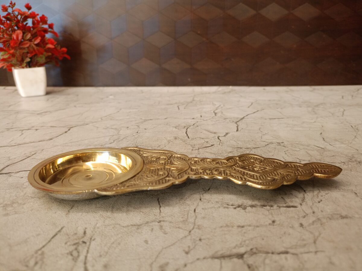 brass spoon aarathi holder vgocart coimbatore india scaled