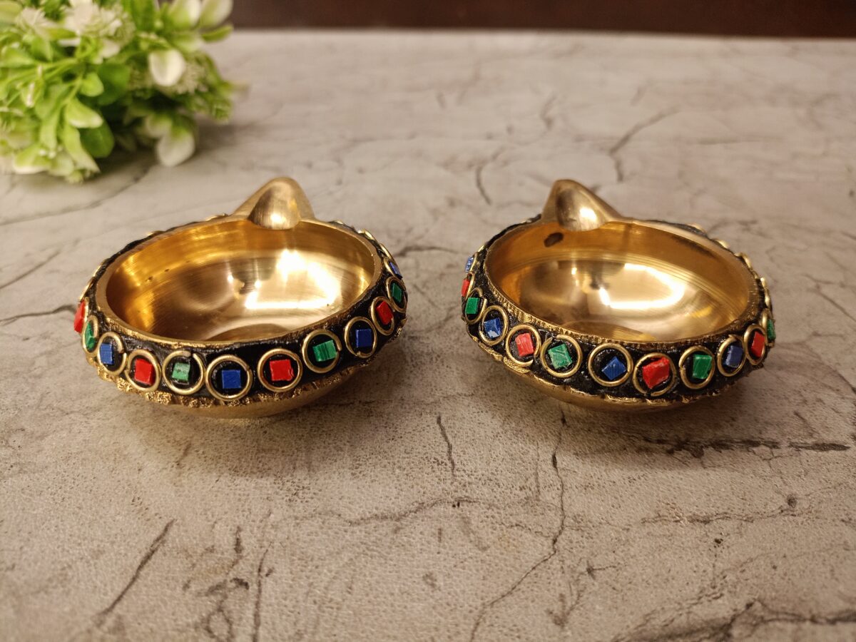 brass stone agal diya pooja gift home decor vgocart coimbatore india3 scaled