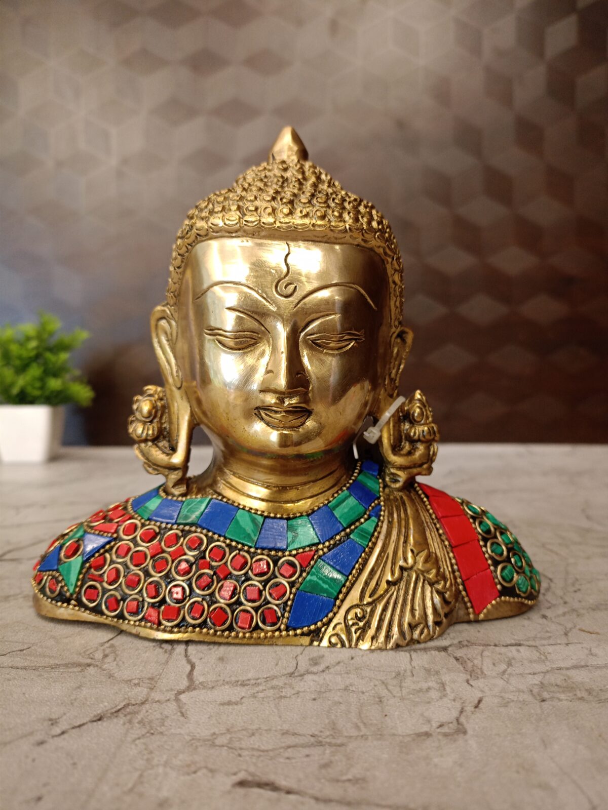 brass stone buddha idol pooja gift vgocart coimbatore india scaled
