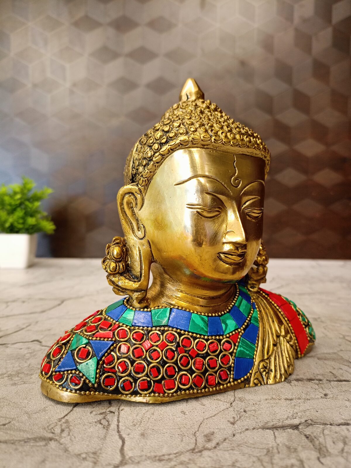 brass stone buddha idol pooja gift vgocart coimbatore india3 scaled