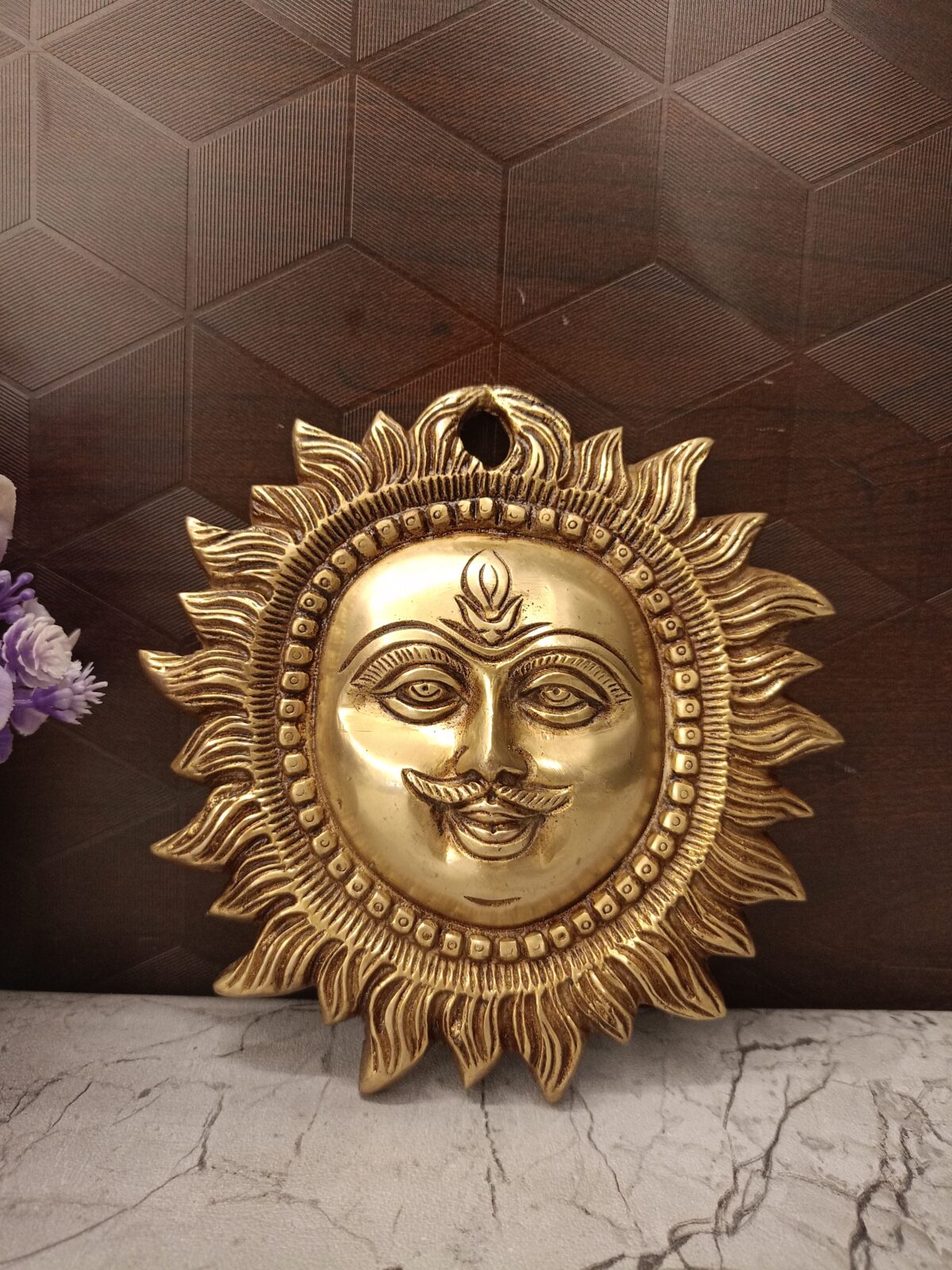brass sun face wall mount pooja gift vgocart coimbatore india scaled