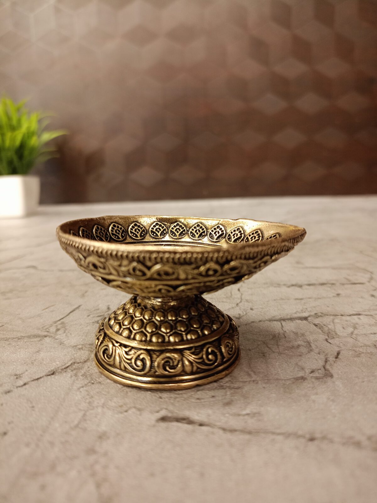 Brass Fine art Agal Diya Usage 