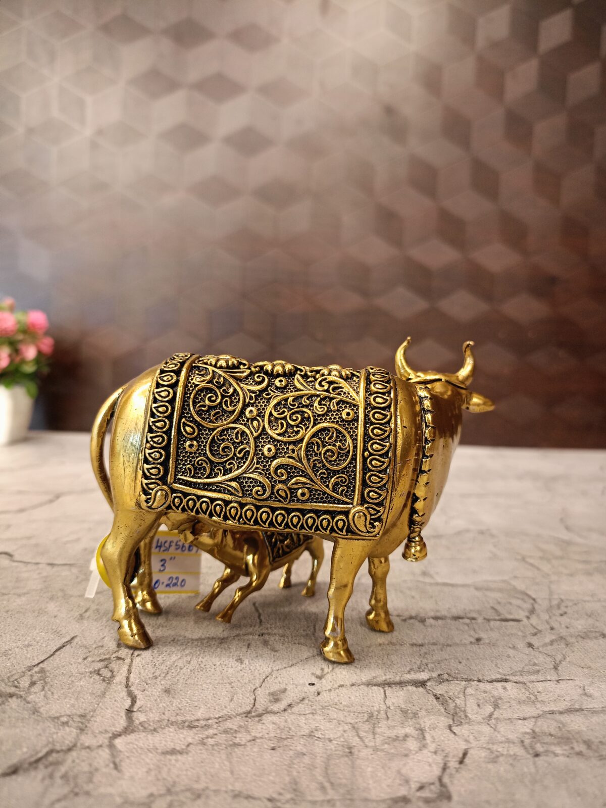 buy brass fine art cow and calf antique idol best price shop coimbatore 4 scaled