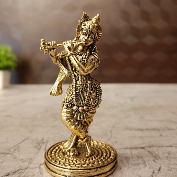 Brass Fine art Krishna usage