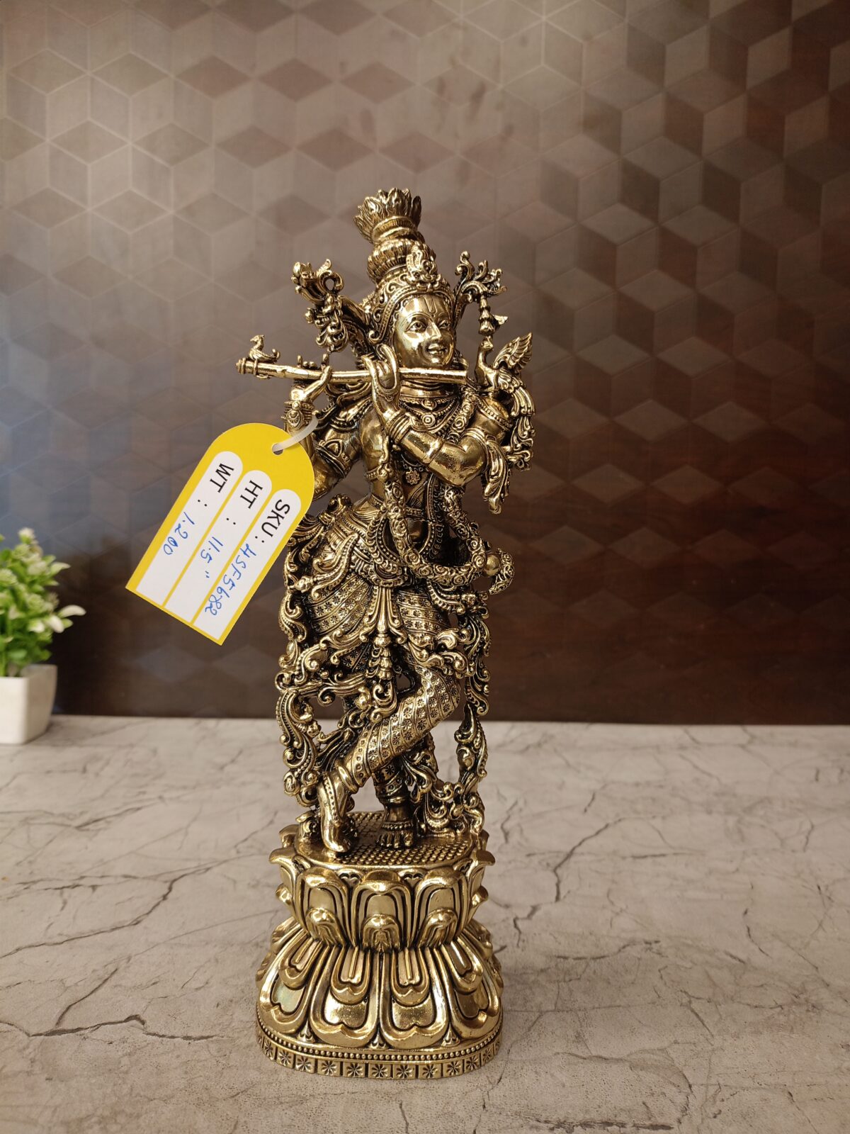 Brass Fine art Krishna idol for Pooja, Home decor at Best Price