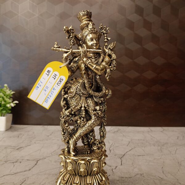 Brass Fine art Krishna idol for Pooja, Home decor at Best Price