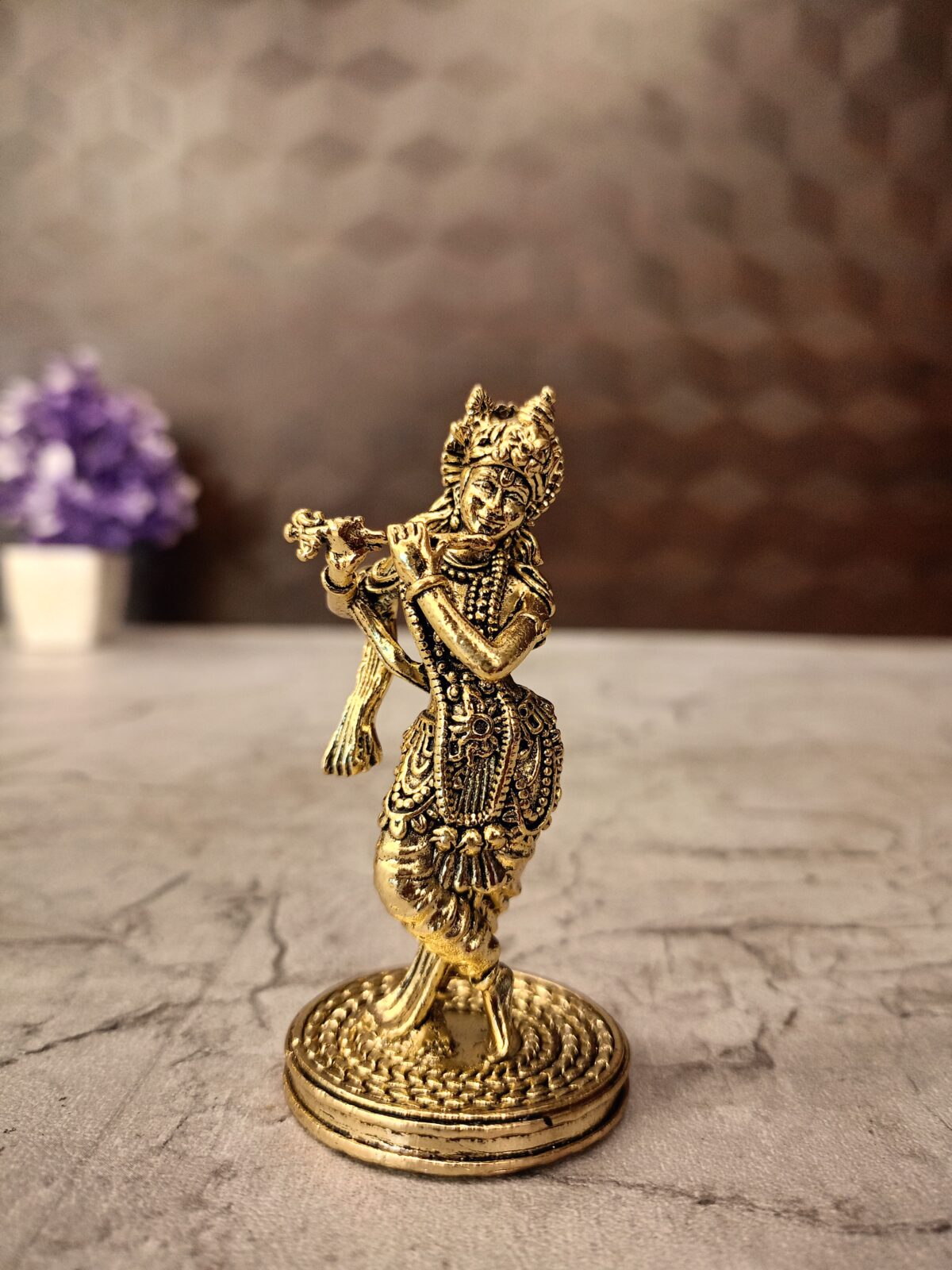 Brass Fine art Krishna