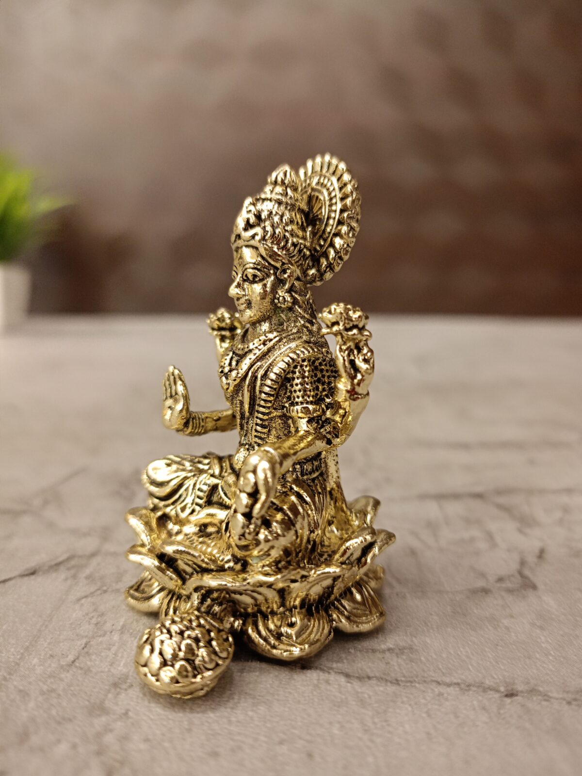buy brass fine art lakshmi idol on lotus antique idol shop coimbatore 2 scaled