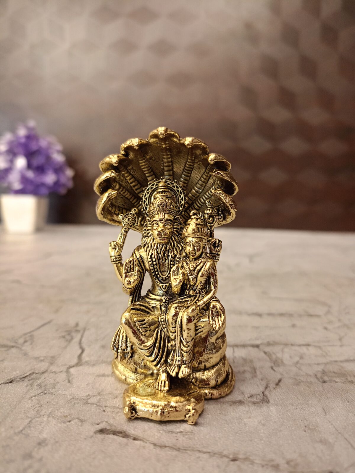 Brass Fine art Lakshmi Narashimar