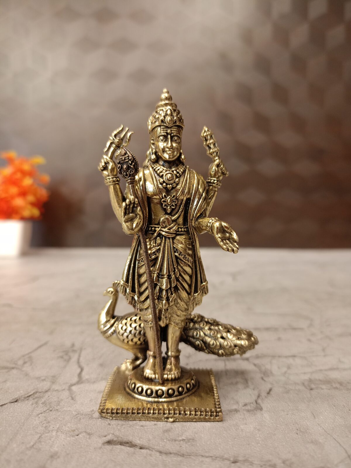 Brass Fine art Lord Murugan Usage 