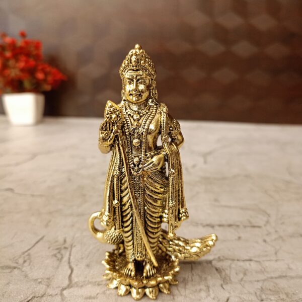 Brass Fine art Murugan on Lotus
