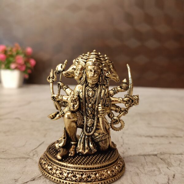 Brass Fine art Panchamuga Hanuman