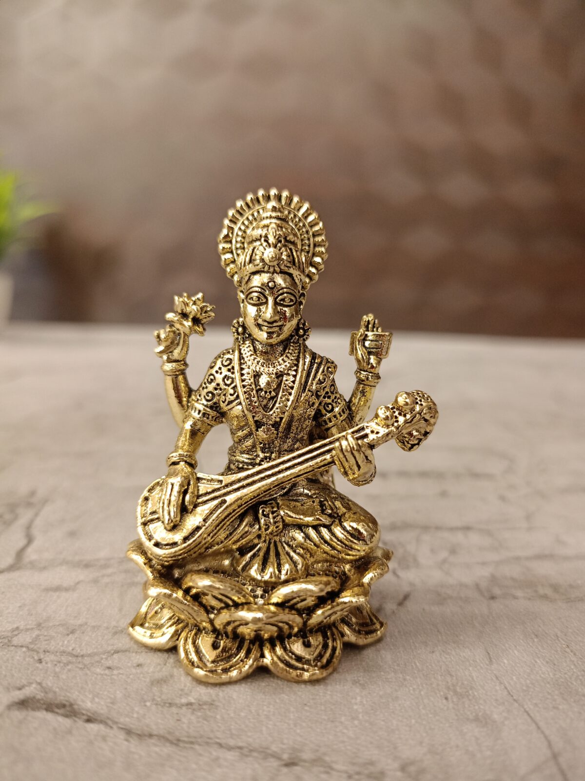 buy brass fine art saraswathi idol antique showroom best price coimbatore 1 scaled
